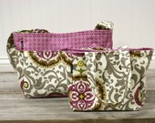Mommy and me diaper bag and tote bag set matching custom fabric choice