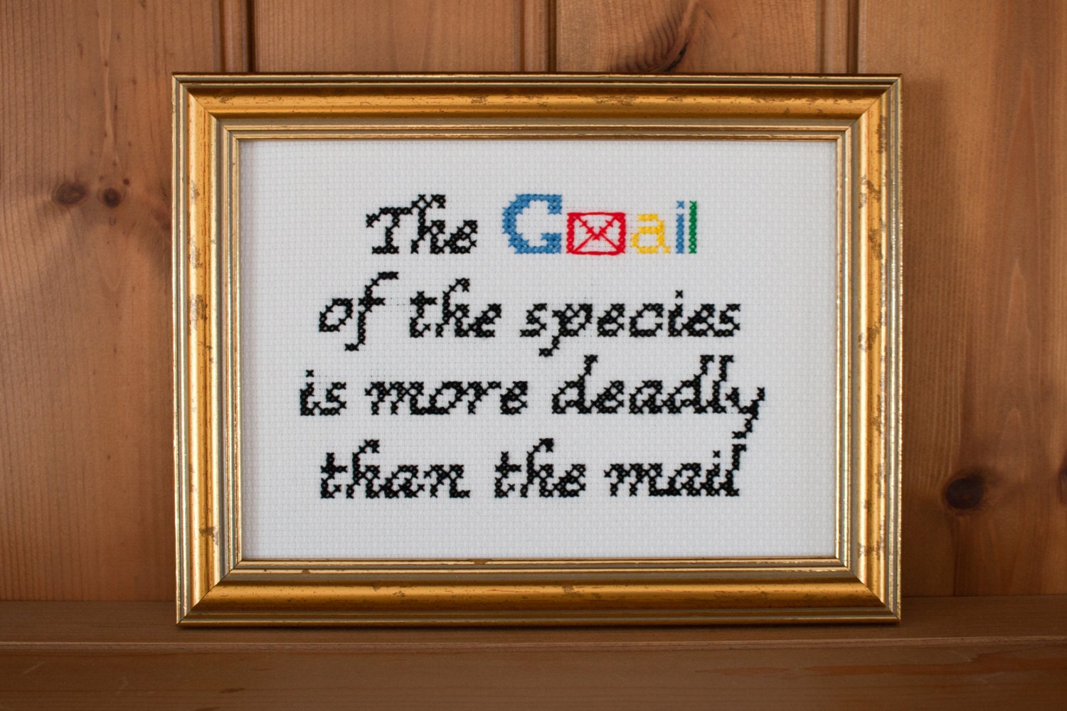 The gmail of the species... cross-stitch PDF PATTERN ONLY