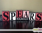 Personalized Family Name Block Set, Wedding Gift, Housewarming, Home Decor