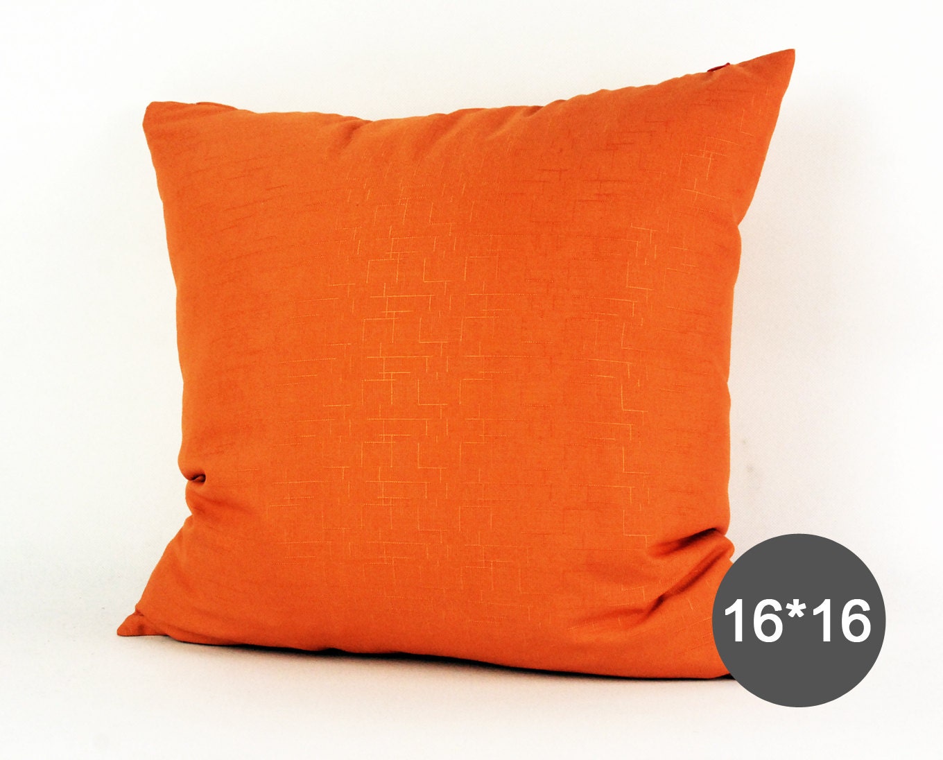 Pillow Cover Pillow Case Housewares orange cotton fabric solid color Pillow Cover cushion Hidden Zipper Closure customized 16x16" 1505-01