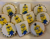 Minion Decorated Sugar Cookies (1 dozen)