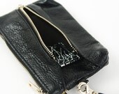 Travel Accessories , Gadget Accessories, Handmade Leather 6 x Key Pouch /Case -Key Bag - Black leather Key Case black leather