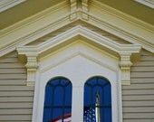 American Flag Window Art Photography Patriotic Wall Decor Red,White and Blue Reflection American 5x7