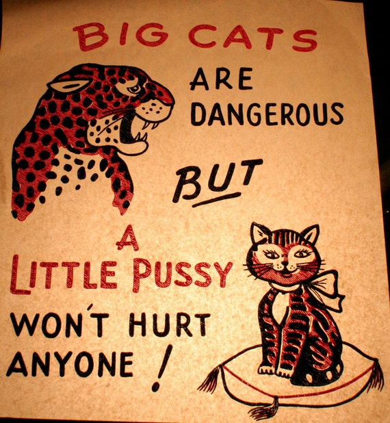 Big Cats Little Pussy Vintage Heat Transfer For By 920graphix