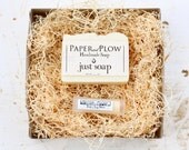 Just Soap and Just Lip Balm Gift Set - Natural, Handmade, Vegan, Color and Fragrance Free