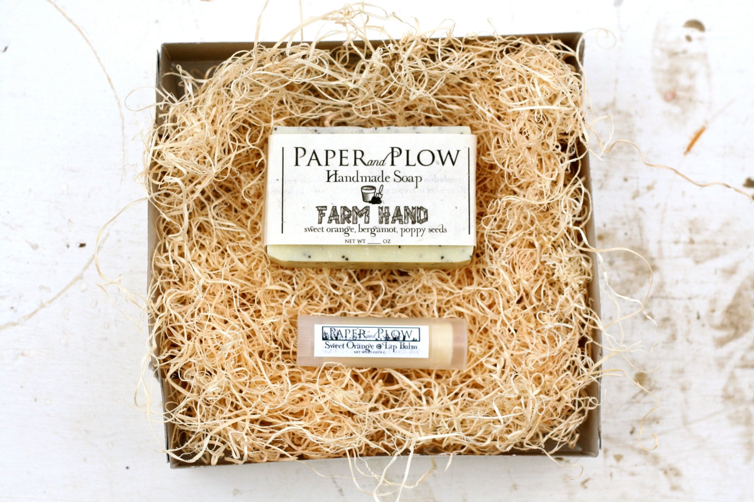 Sweet Orange Soap and Lip Balm Gift Set - Natural, Handmade, Vegan