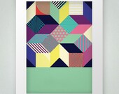 Abstract art print - A3 size - 100% recycled paper/ eco friendly home decor