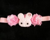 15% OFF- Pink Easter Bunny Headband-Easter Headband-Baby Girl Headband-Newborn Headband-Preemie Headband-Infant Headband-Toddler