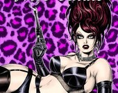 Original Nik Guerra new BOOK / Signed / MAGENTA nero fatale rare comic book by Grifo Editore 2012