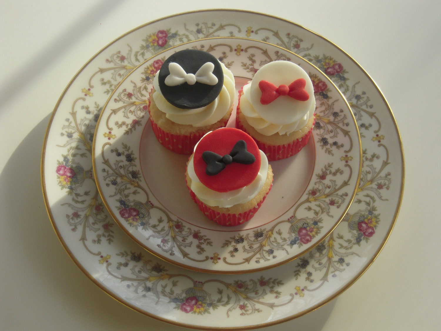 Minnie Mouse Bow Cupcake Toppers 24 piece set