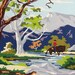 Vintage Paint By Numbers - Cowboy Scene Vintage Painting