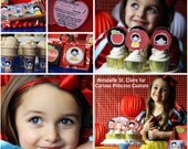Snow White birthday party printables invitation labels wraps wrappers & banner