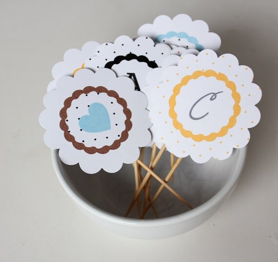 PRINTABLE Cupcake Toppers & Gift Tags - L'Elegante Series Il_570xn