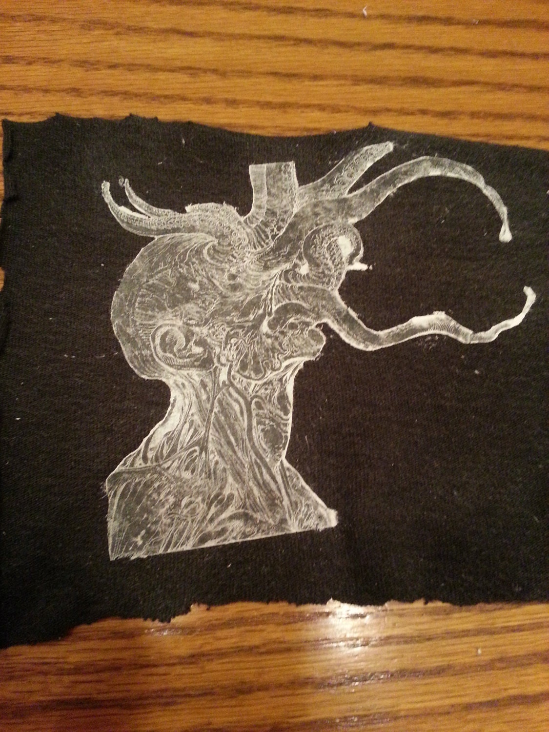 Hand Made H.P Lovecraft Inspired Patch// Love Craft//Tentacles//Sci Fi//alien face