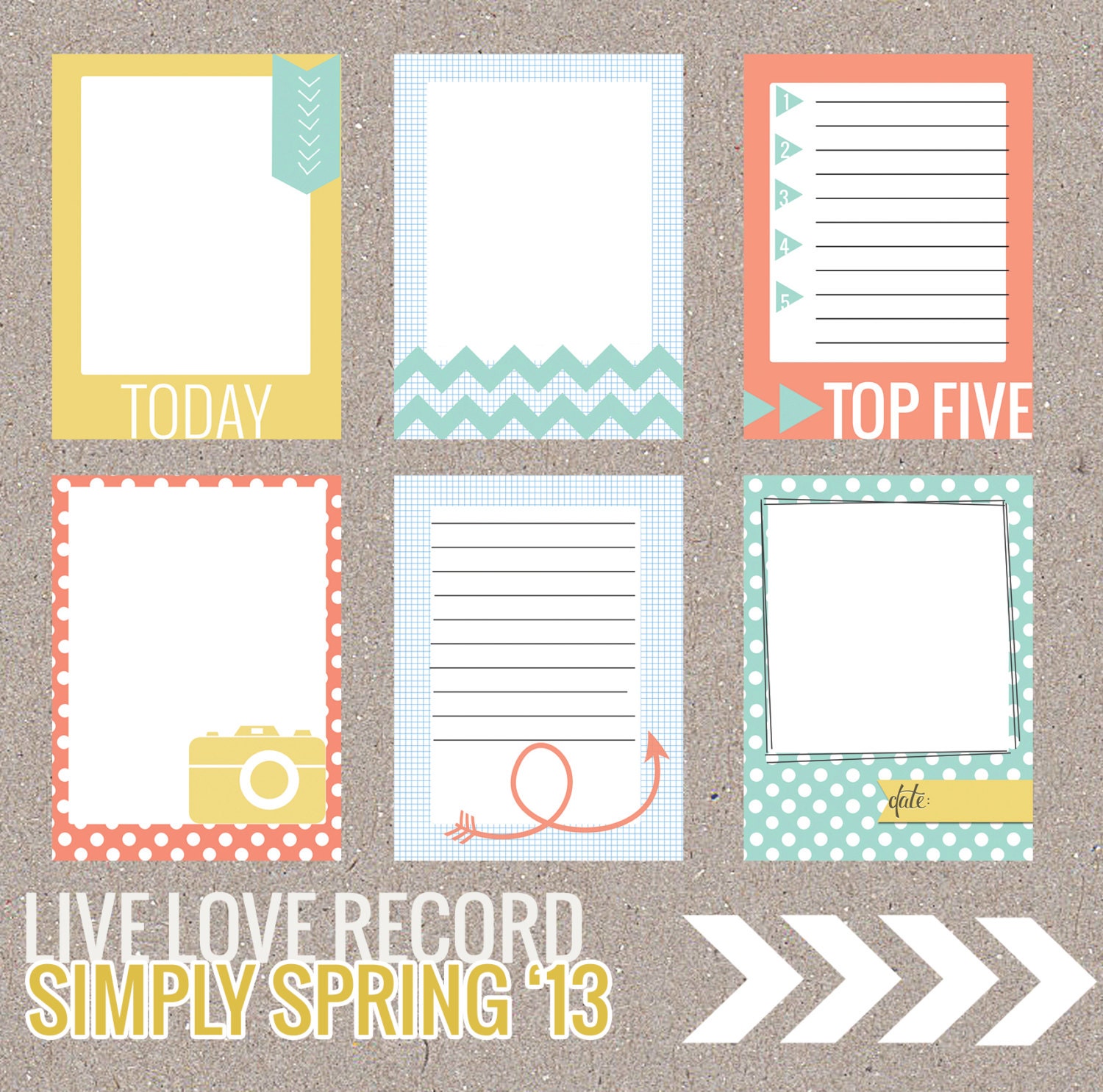 Simply Spring Printable Journaling Cards-INSTANT DOWNLOAD