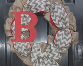 Burlap Wreath -  Wreaths - Summer Wreath for door - Summer Wreath - Home Decor -Gift idea