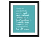 Motivational Quote Art - Turn a Life Around - 8x10 - Instant Download