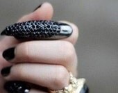 Gothic black eagle claw ring for Halloween vampire party or fashion statement
