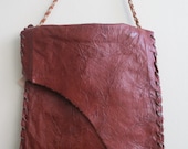 Handmade leather messenger bag