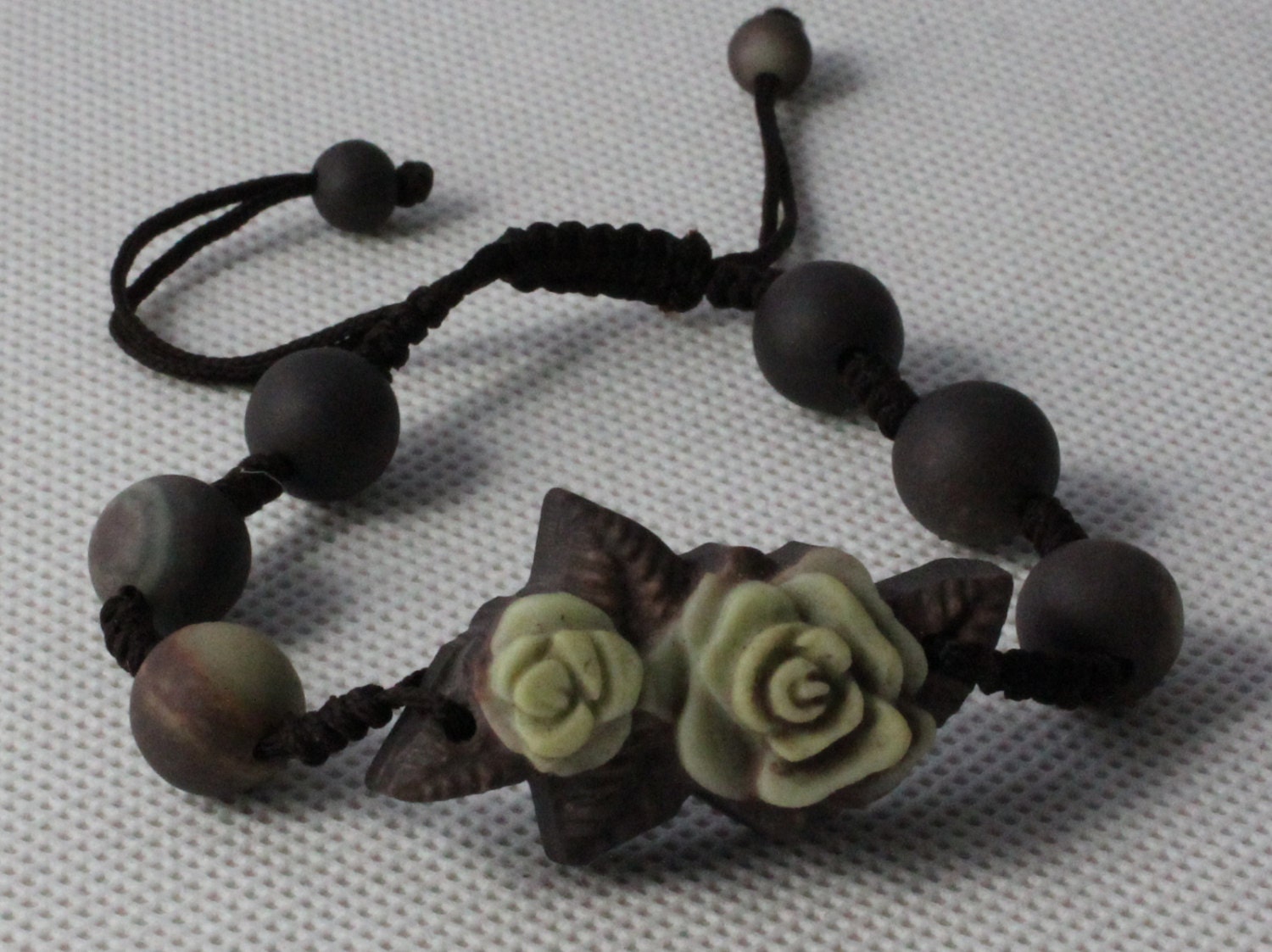 Jade Bracelet Chinese Caved Green Flower Friendship Jewelry All Natural Grade A Free Shipping