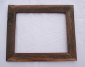Rustic handmade "8x10"  barn wood picture frame, stained color