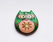 Free shipping Brooch - animal brooch-Colored owl-4