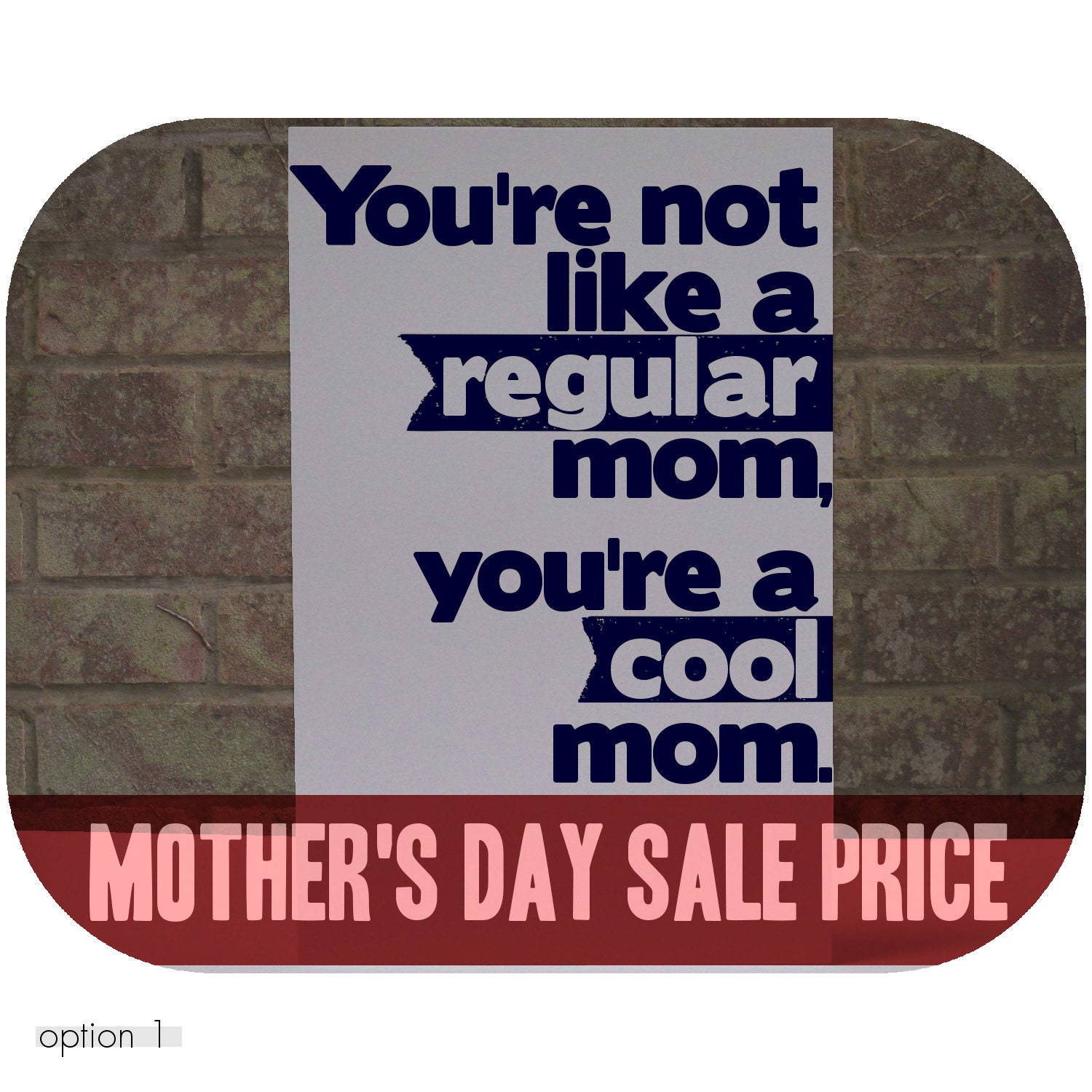 SALE//Mean Girls Mother's Day Quote Card/Cool Mom Card/A9/8.5x5.5 Inches/Custom Text/Blank Inside/Envelope Included