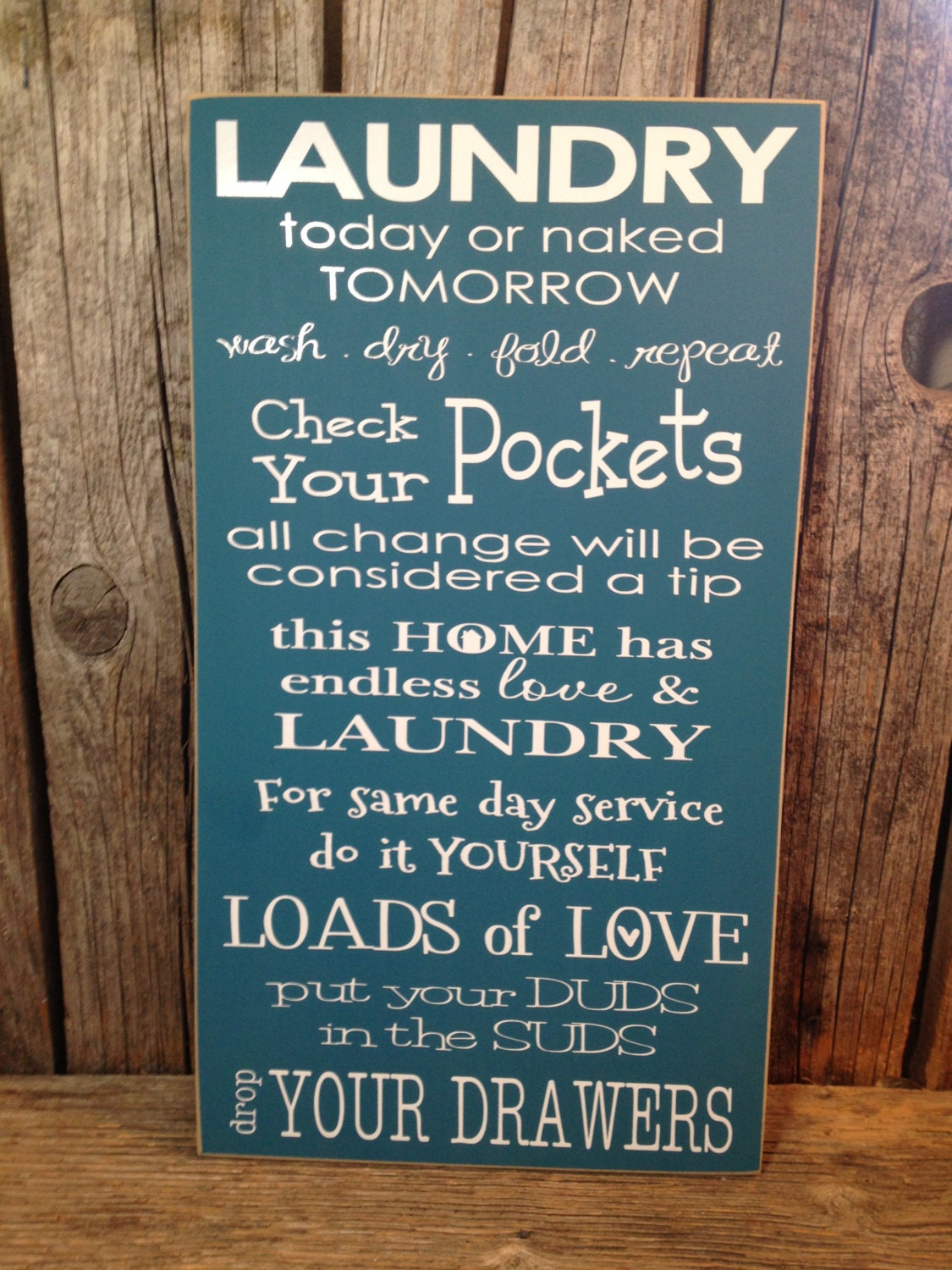 Laundry room subway art wash dry fold repeat wall sign home gift