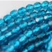 Czech Fire Polished Beads 4mm round-Quantity 50-Silver Lined Teal (CZ 4R SLT)