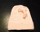 Custom Knit Hat with a Bow