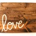 This item made it to the Front Page of ETSY Custom Stained Love Sign, Wooden sign, Wall decor, Handmade Sign