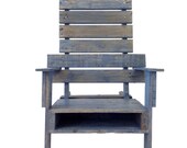 Design blue adirondack chair with drawer