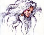 Original Unique Watercolor Ink 30x30cm, Fine Art, Home Wall Art, Feminine, Modern