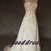 Custom Vintage Handmade Strapless Ivory Fold Gold Appliques Lace up Court Train Wedding Dress Bridal Gown