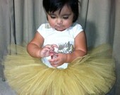 Golden Delight Tutu Skirt: Girl Tutu, Birthday Tutu, Wedding Tutu, Flower Girl Tutu, Newborn tutu, Holiday tutu