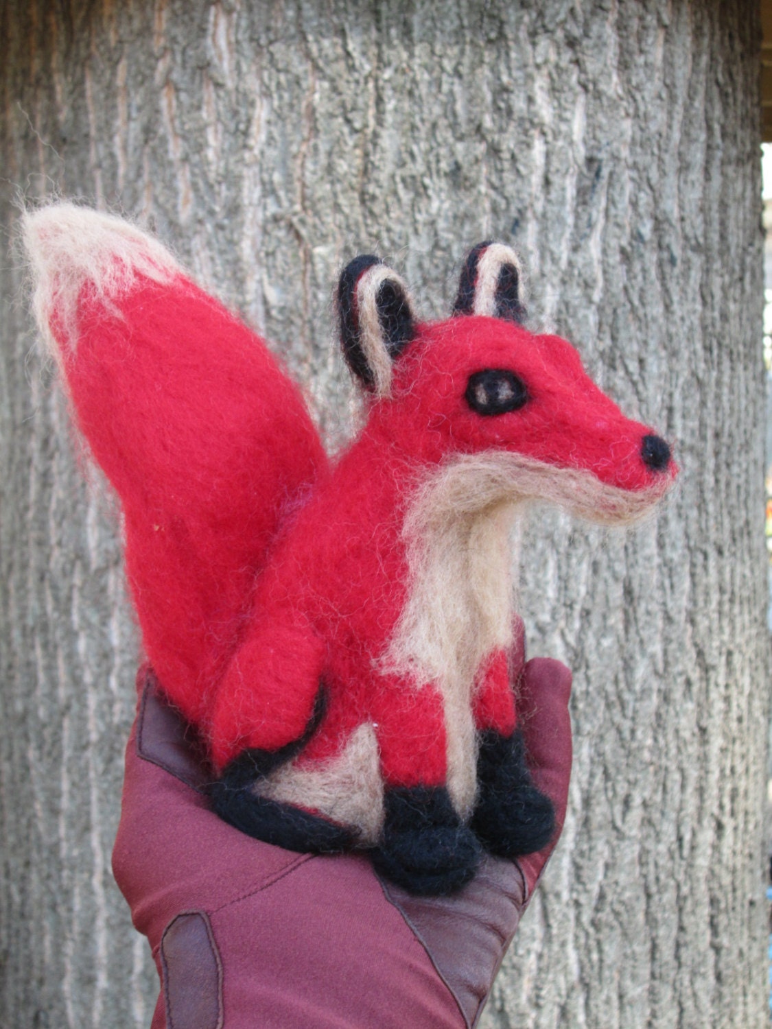 Handmade Needle Felted Animals Red Fox Woodland Soft sculpture