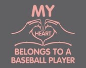 Tshirts For Women Shirt For Girls Ladies Tops Baseball Love Heart Shirts Girls Sports Fan Game Day Softball Ball