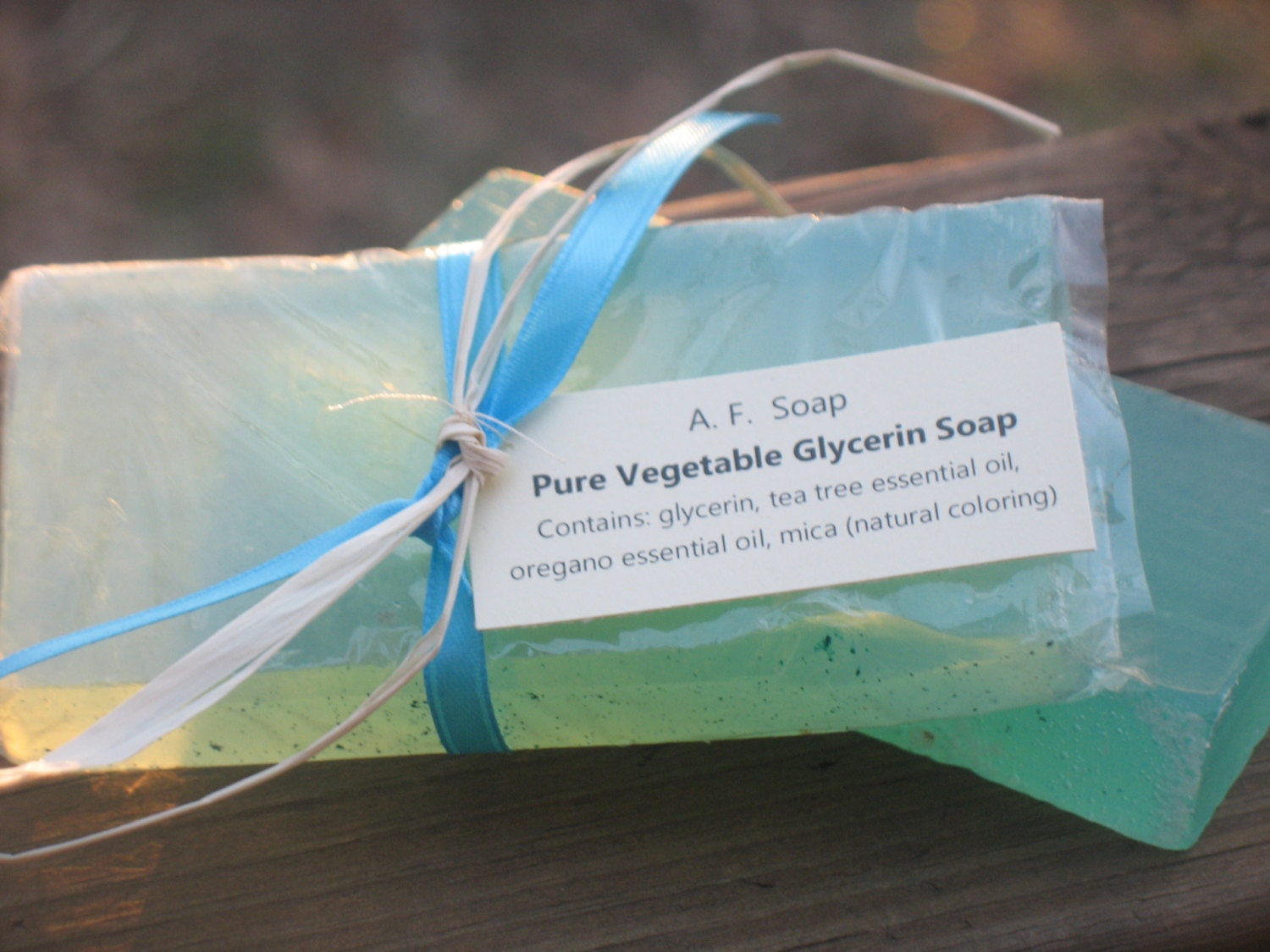 Soap Glycerin Tea Tree Oregano Scented Handmade Natural Bar Gift Vegan Free Shipping