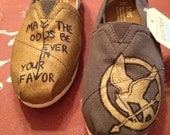 Hunger Games Inspired Custom Painted TOMS