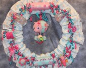 Adorable Baby Girl Diaper Wreath