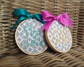 Made To Order, Hand Embroidery Custom Keepsake Letter, Initial, Number, Embroidery Hoop Wall Art, 4" Hoop, Wedding, Home, Bride, Birthday
