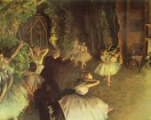 Rehearsal of Ballet on the Stage art by Edgar Degas POSTER large16 x 22 reproduction 1878 print The Ballet Dancer Series