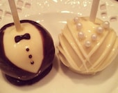 Wedding Bride & Groom Cake Pop