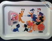 Vintage Children's Wall Decor Nursery Metal WALT DISNEY Tray - 1961 Retro Room Accessory Art