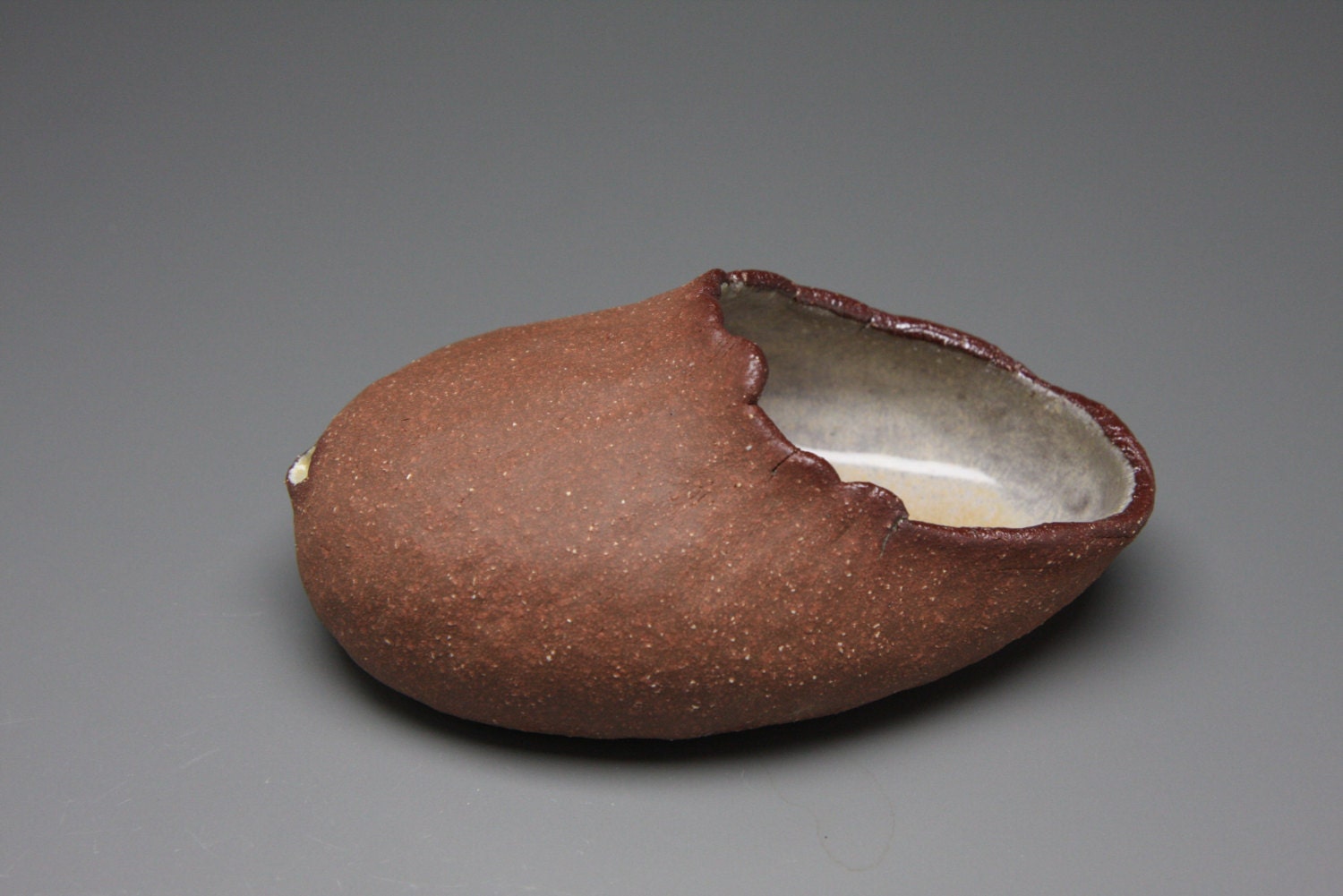 Hand Pinched Salt Pig "Shoe" - Medium