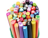 50PCS Polymer Clay Cane for nail art design - Mix Colors Random Assortment