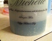 Two scented Personalized Candle