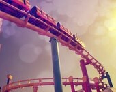 Roller Coaster Photography 8 x 10 Home Decor Art Carnival Nursery Print Fair Pastel Wall Art