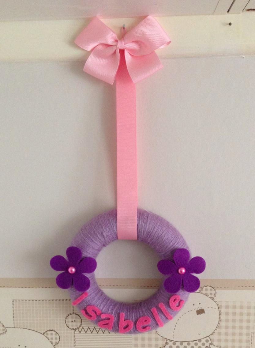 Personalised - Handmade Custom Yarn Wreath - 12" Wreath - Holiday Wreath - Any Occasion - Perfect Gift