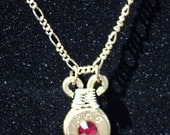OOAK 40 caliber wire wrapped Bullet Casing necklace, Pendant, Bullet Jewelry with option